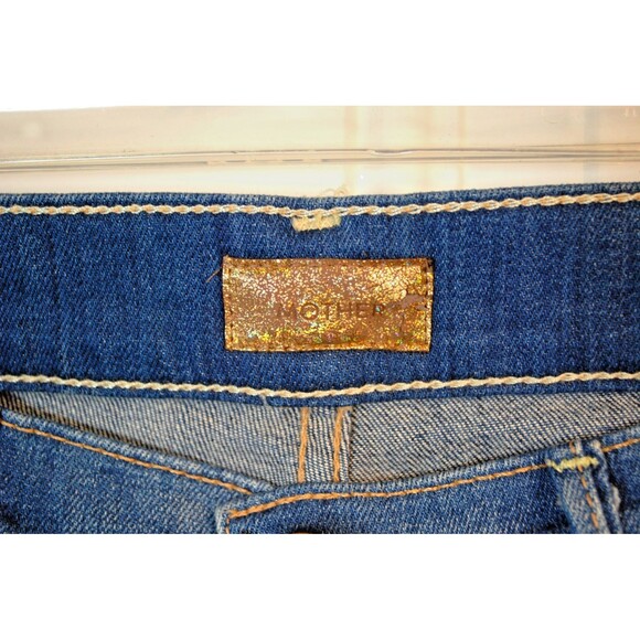 MOTHER Denim The Rascal Slit Jeans Sz 27 Wicked Games Medium Wash - Picture 2 of 9